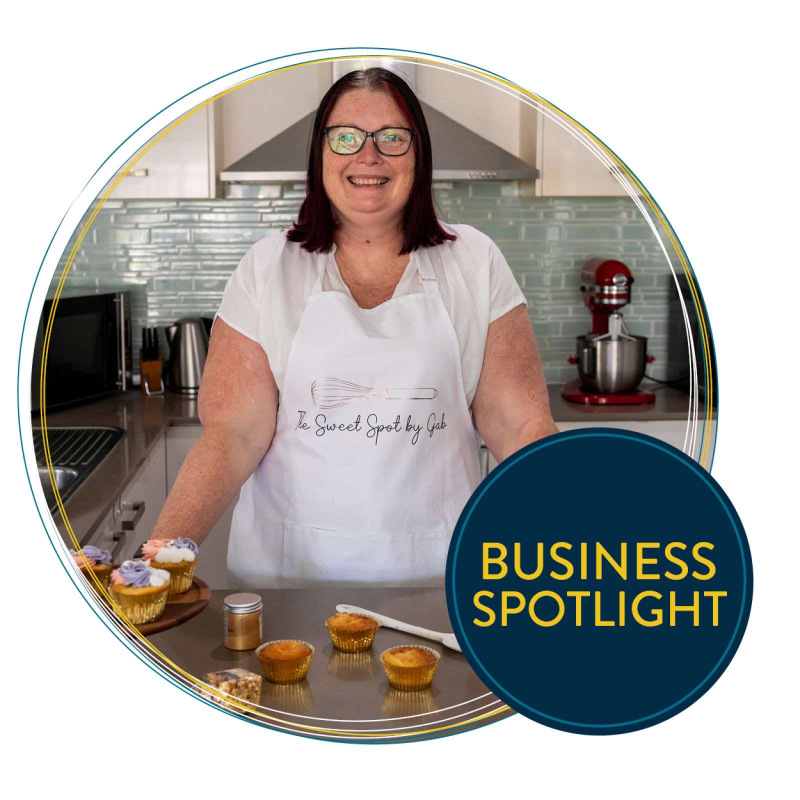 Business Spotlight Circle Templatee for Homepage